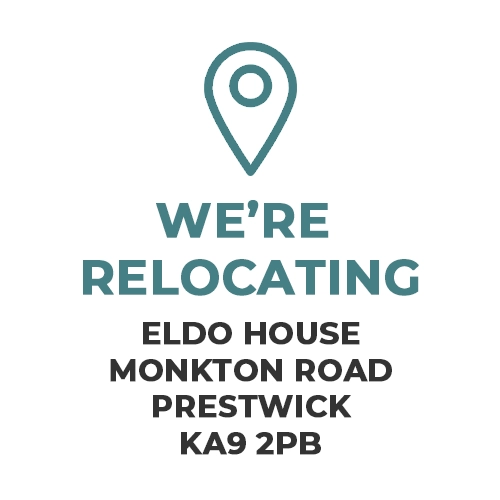 We are relocating to Eldo House, Monkton Road, Prestwick, KA9 2PB